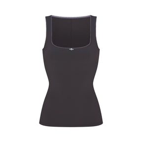 FITS EVERYBODY PICOT SCOOP NECK TANK | ASH CONTRAST