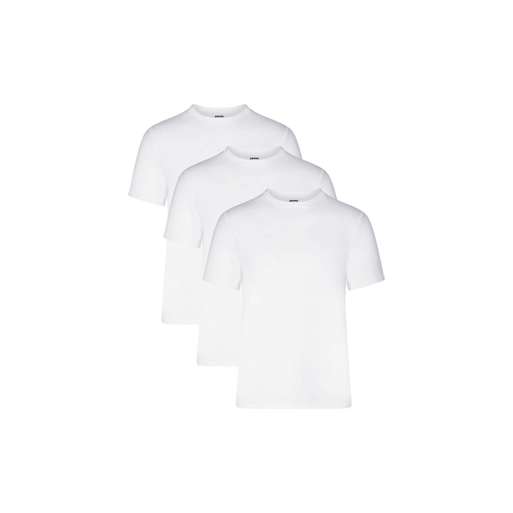SKIMS STRETCH MENS T-SHIRT 3-PACK | CHALK