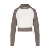 COZY KNIT ZIP UP | GREY CHALK MULTI