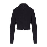 COZY KNIT ZIP UP | ONYX