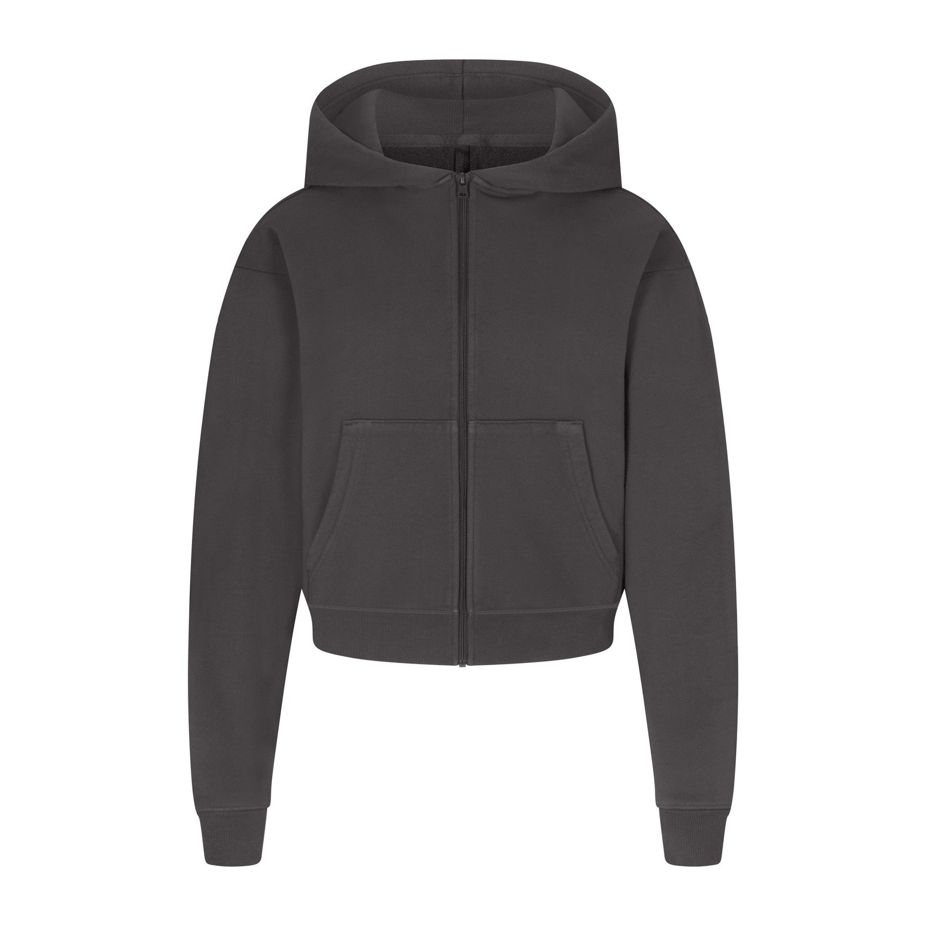 FRENCH TERRY CLASSIC ZIP UP HOODIE | ASH