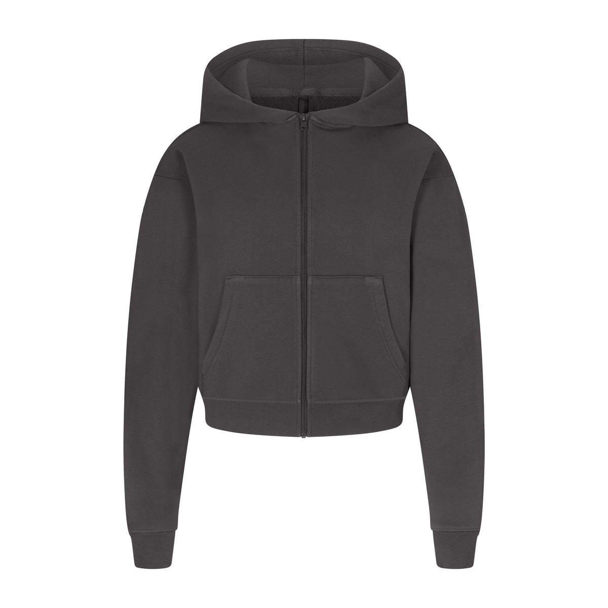 FRENCH TERRY CLASSIC ZIP UP HOODIE | ASH