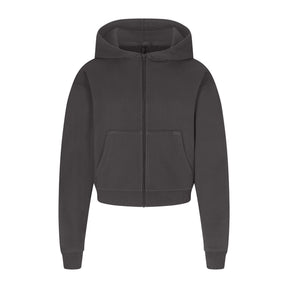 FRENCH TERRY CLASSIC ZIP UP HOODIE | ASH