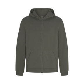 JERSEY LOUNGE MENS ZIP UP HOODIE | BASIL
