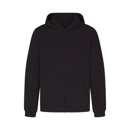 JERSEY LOUNGE MENS ZIP UP HOODIE | OBSIDIAN