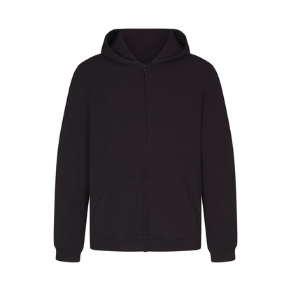 JERSEY LOUNGE MENS ZIP UP HOODIE | OBSIDIAN