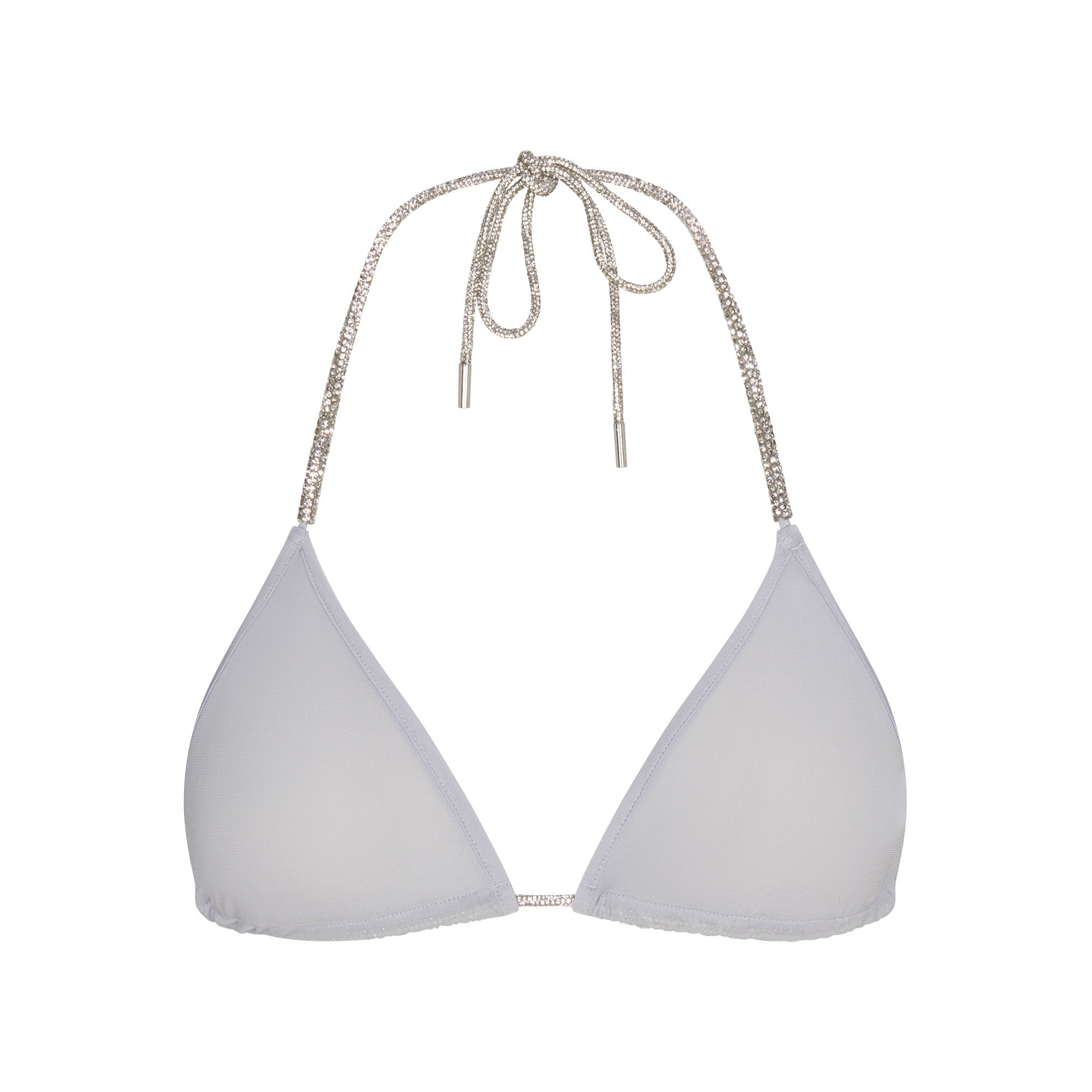 RHINESTONE KNIT TRIANGLE BRALETTE | ZEN BLUE
