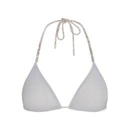 RHINESTONE KNIT TRIANGLE BRALETTE | ZEN BLUE