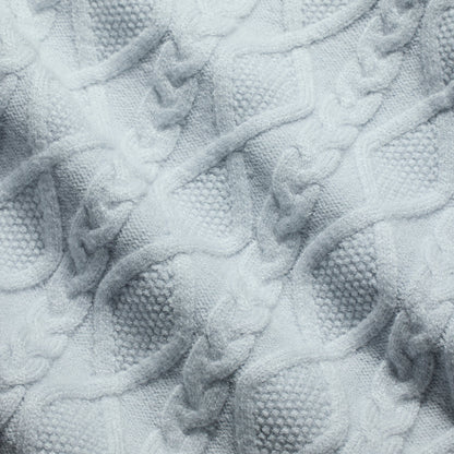 SWEATER KNITS CABLE KNIT CROPPED CARDIGAN | ZEN BLUE