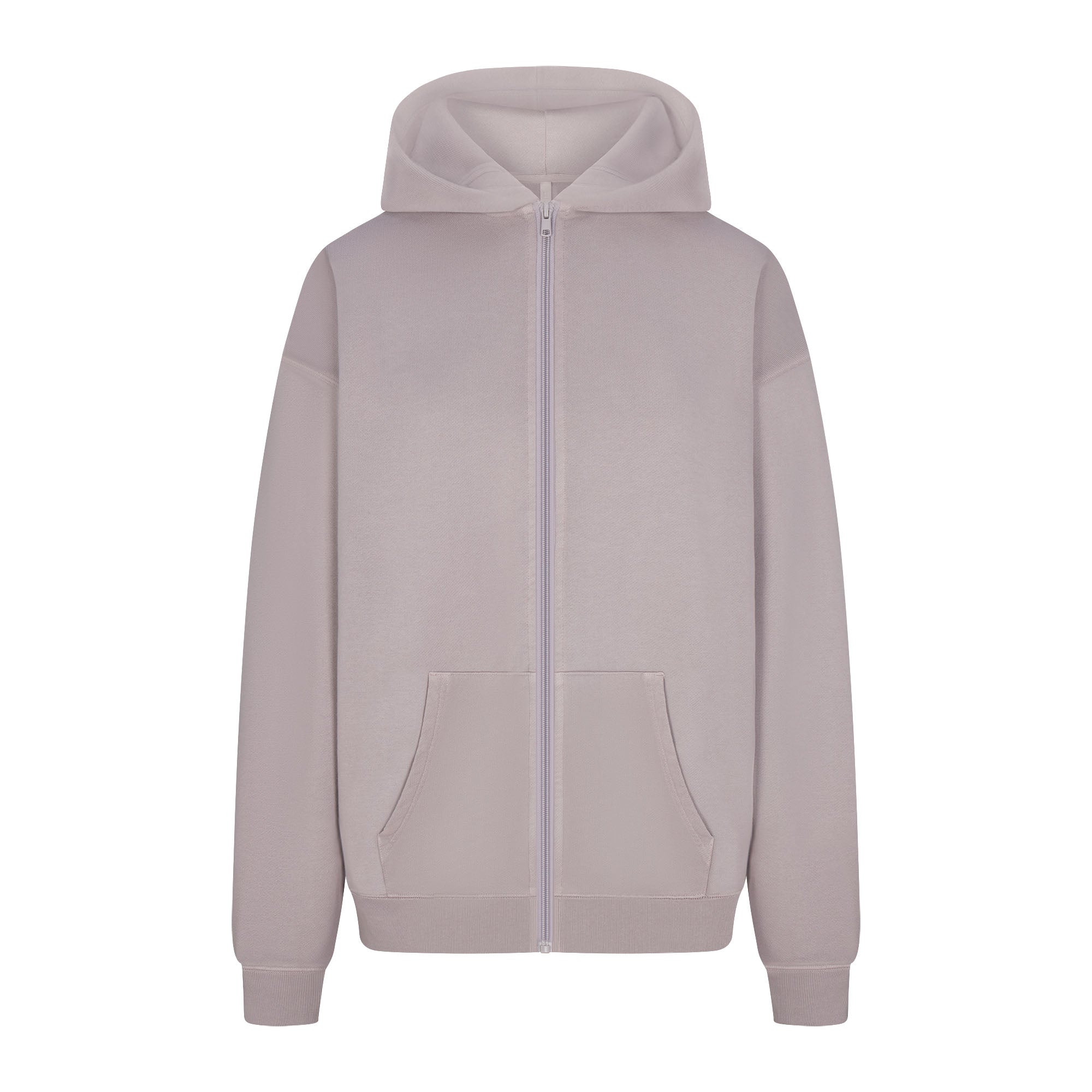 FRENCH TERRY OVERSIZED ZIP UP HOODIE | OYSTER