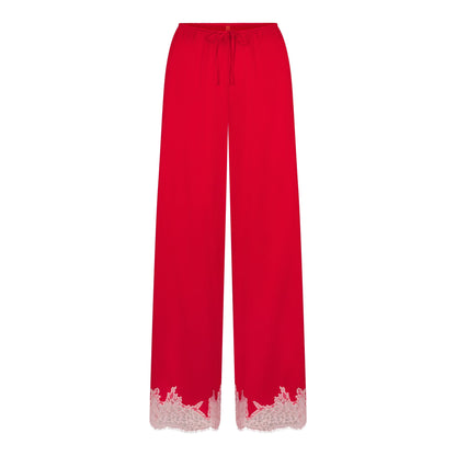 Silk Lace Straight Leg Pant
