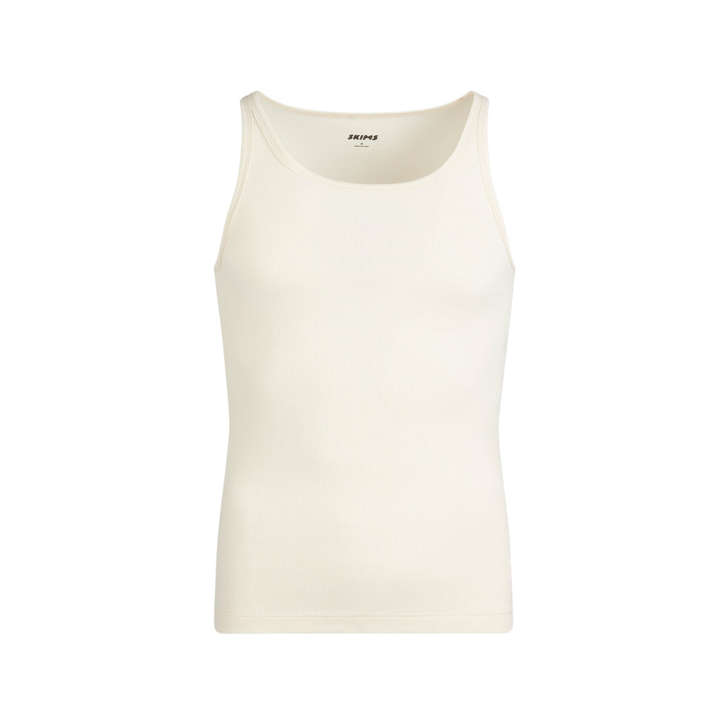 SKIMS COTTON MENS RIB TANK 3-PACK | ECRU RUSSET MULTI