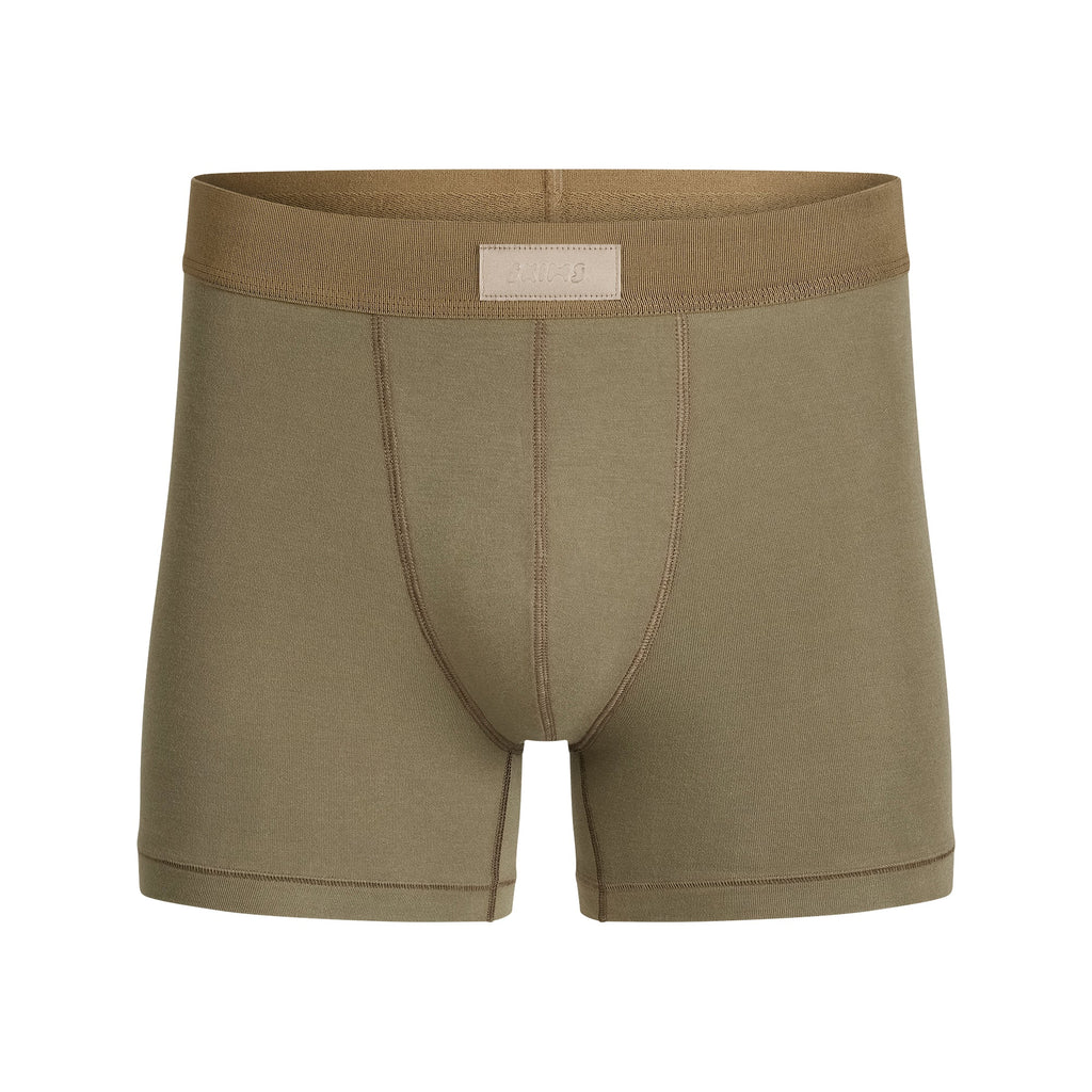 SKIMS COTTON MENS 3" BOXER BRIEF | ARMY