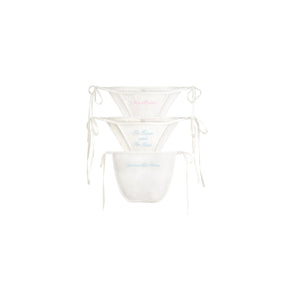 NOVELTY INTIMATES EMBROIDERED BIKINI 3-PACK | MARBLE