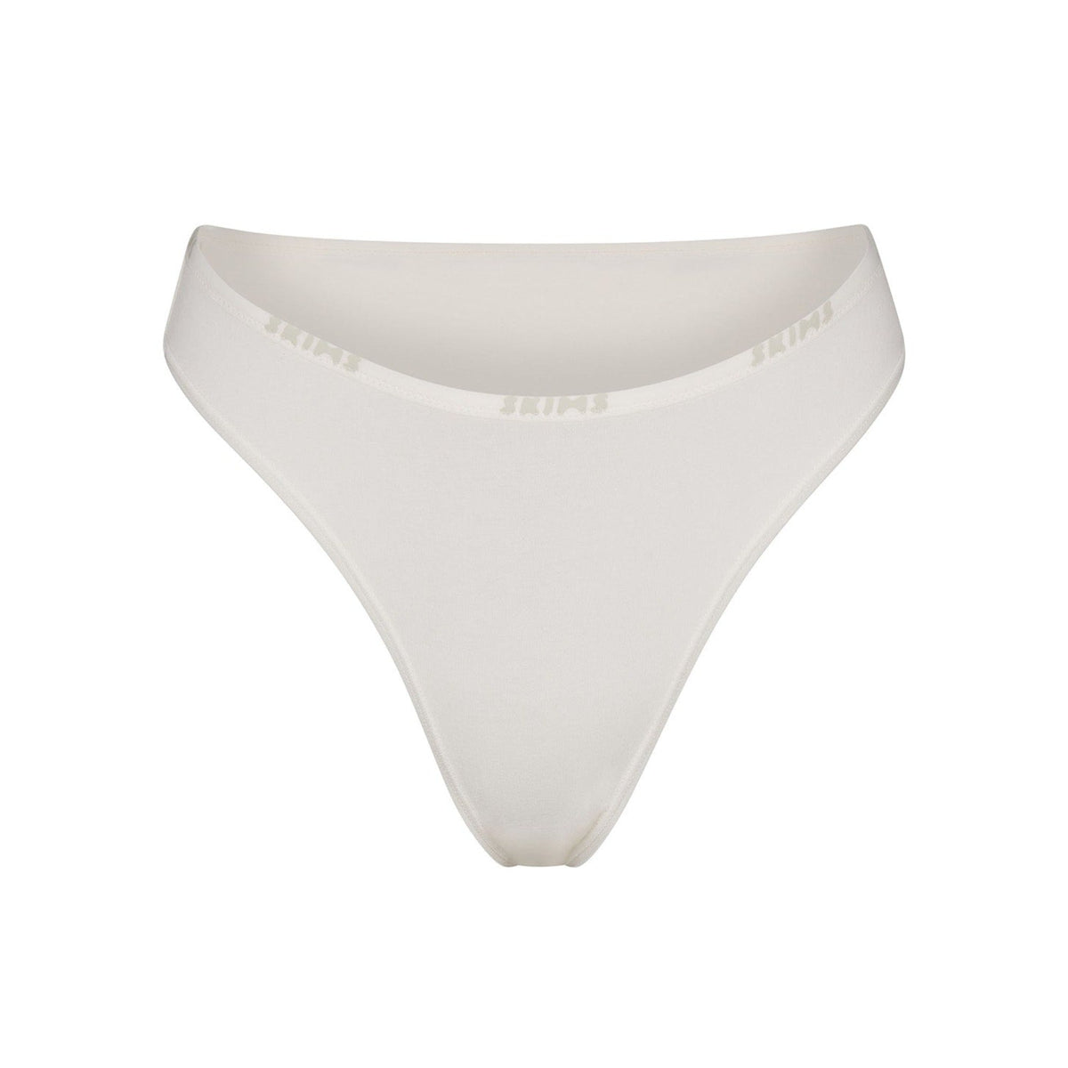COTTON LOGO HIGH LEG BIKINI | MARBLE