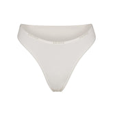COTTON LOGO HIGH LEG BIKINI | MARBLE