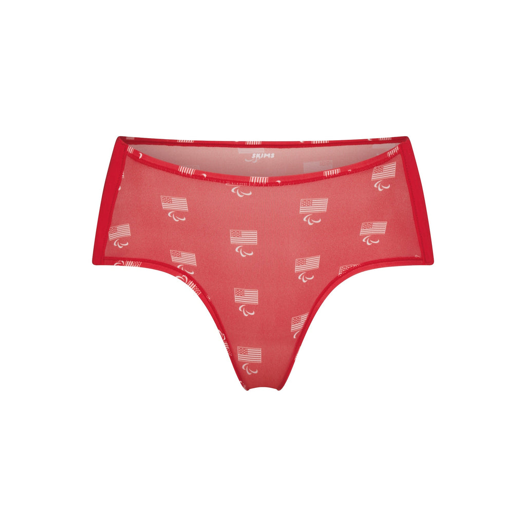SKIMS FOR TEAM USA FITS EVERYBODY ADAPTIVE PARALYMPIC BOY SHORT | RED