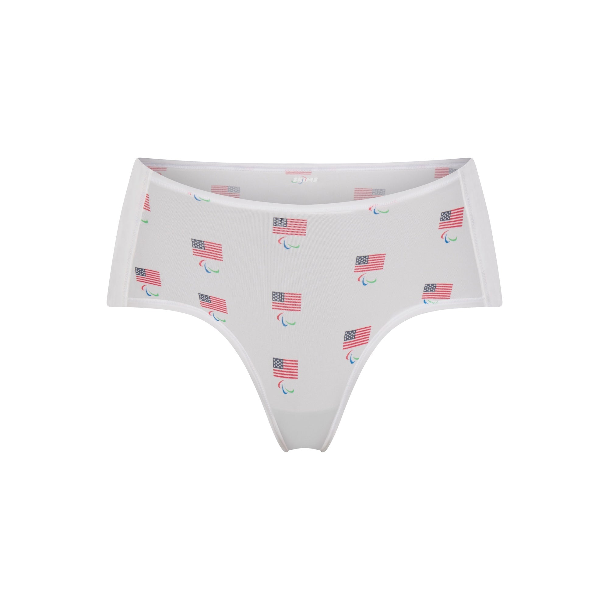 SKIMS FOR TEAM USA FITS EVERYBODY ADAPTIVE PARALYMPIC BOY SHORT | WHITE
