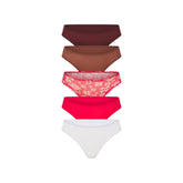FITS EVERYBODY CHEEKY BRIEF 5-PACK | BRANDY MULTI