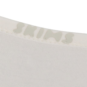 COTTON LOGO DIPPED THONG | MARBLE