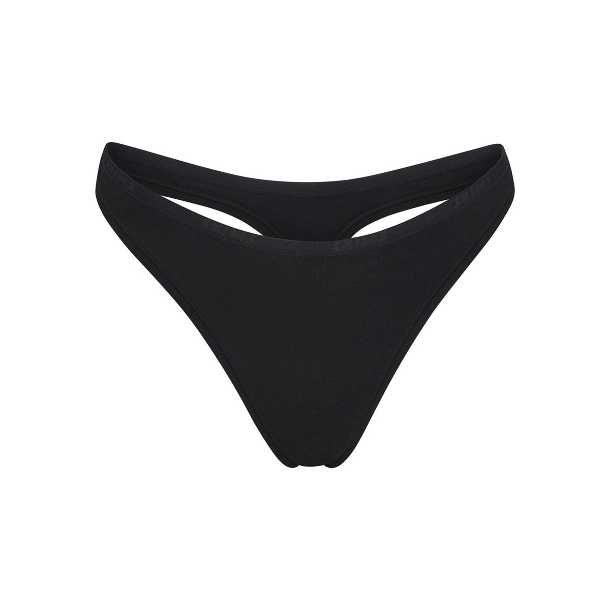 COTTON LOGO DIPPED THONG | SOOT