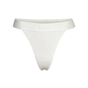 COTTON RIB THONG | BONE