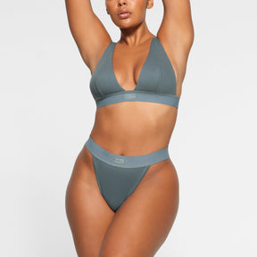 COTTON RIB THONG | KYANITE
