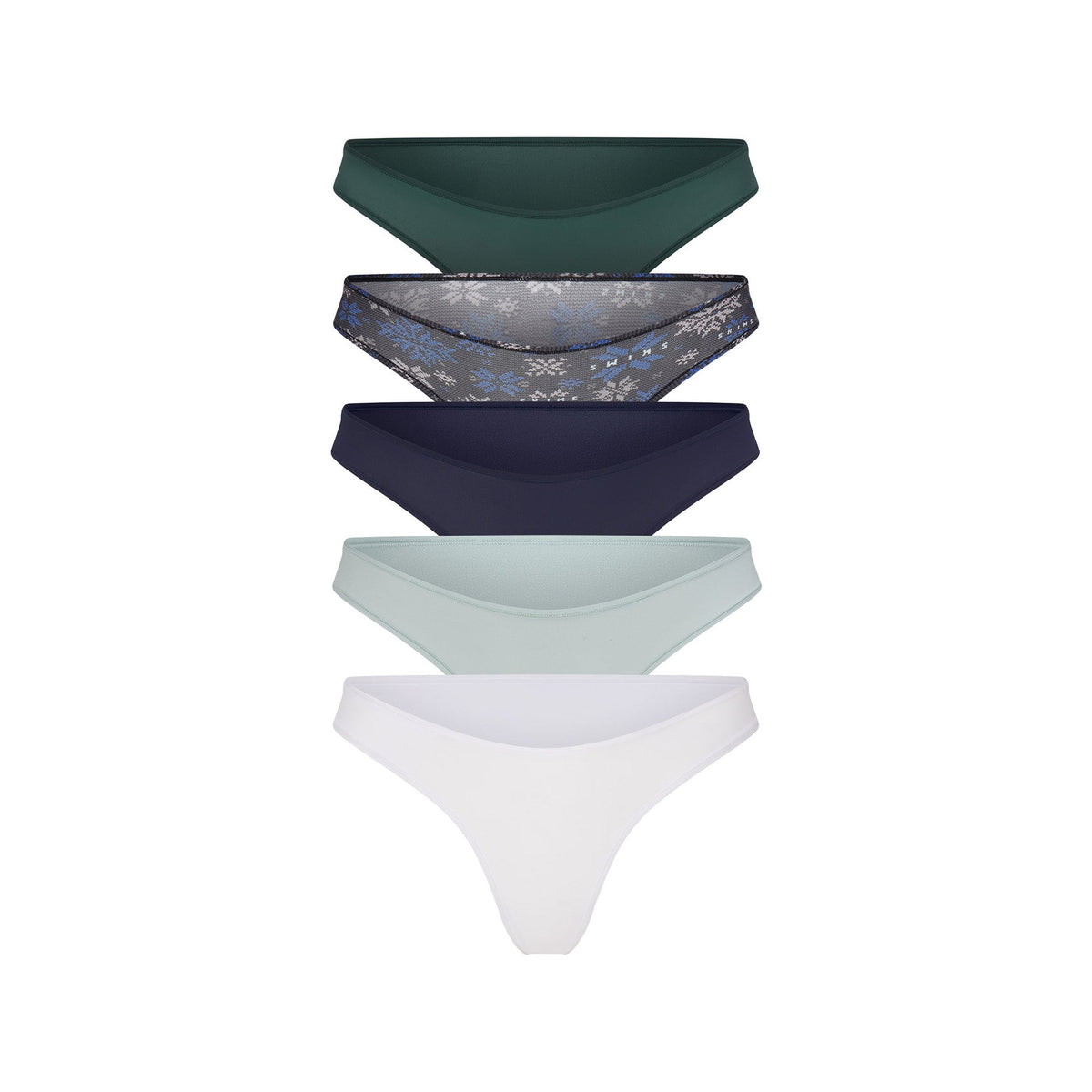 FITS EVERYBODY THONG 5-PACK | NAVY SNOW MULTI