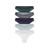 FITS EVERYBODY THONG 5-PACK | NAVY SNOW MULTI