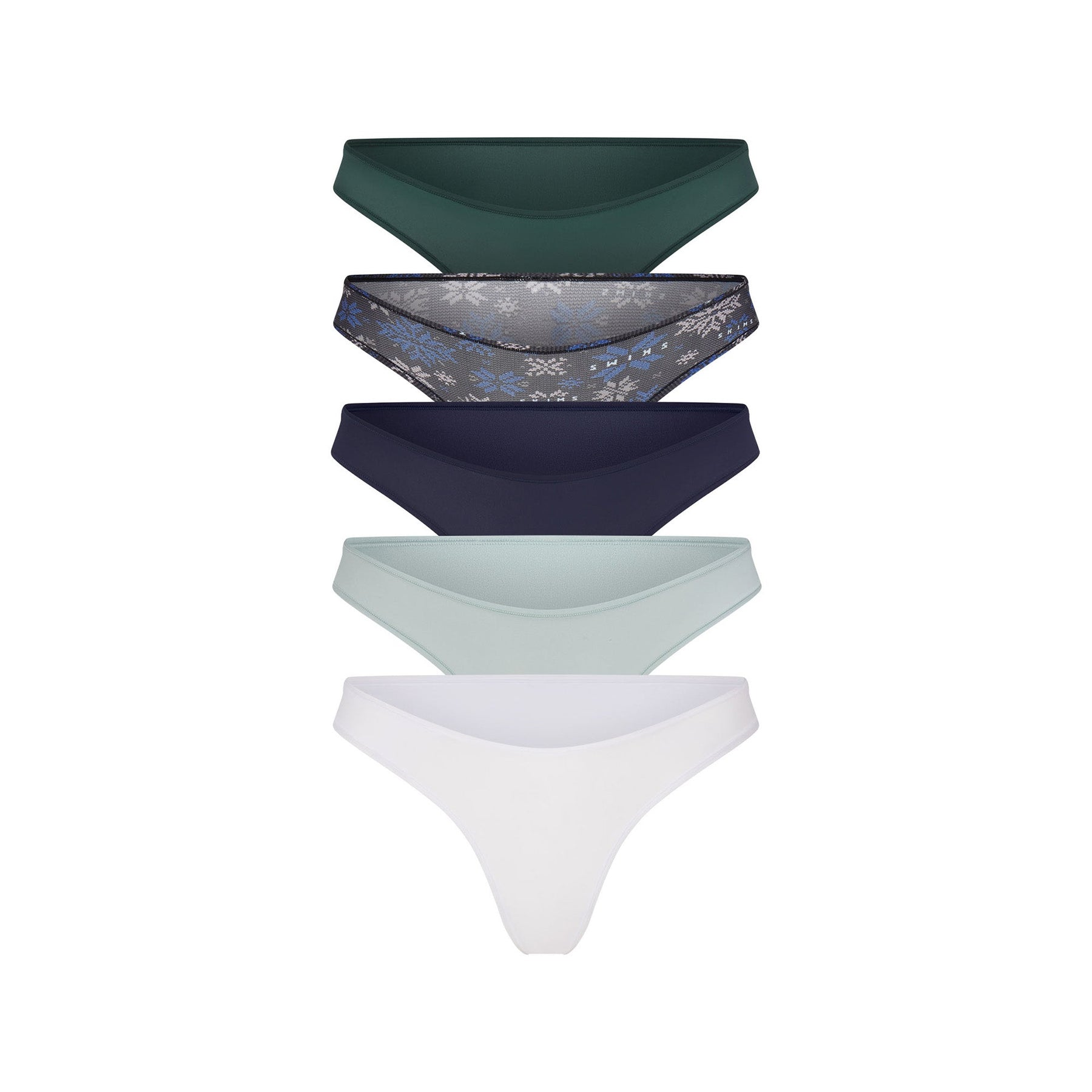 FITS EVERYBODY THONG 5-PACK | NAVY SNOW MULTI