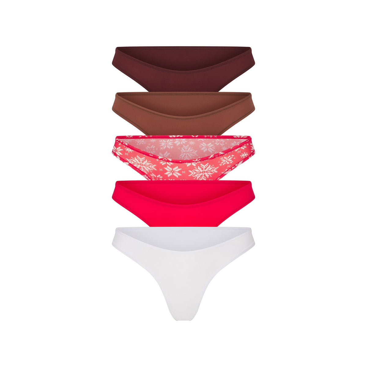 FITS EVERYBODY THONG 5-PACK | BRANDY MULTI