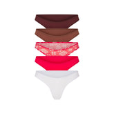 FITS EVERYBODY THONG 5-PACK | BRANDY MULTI