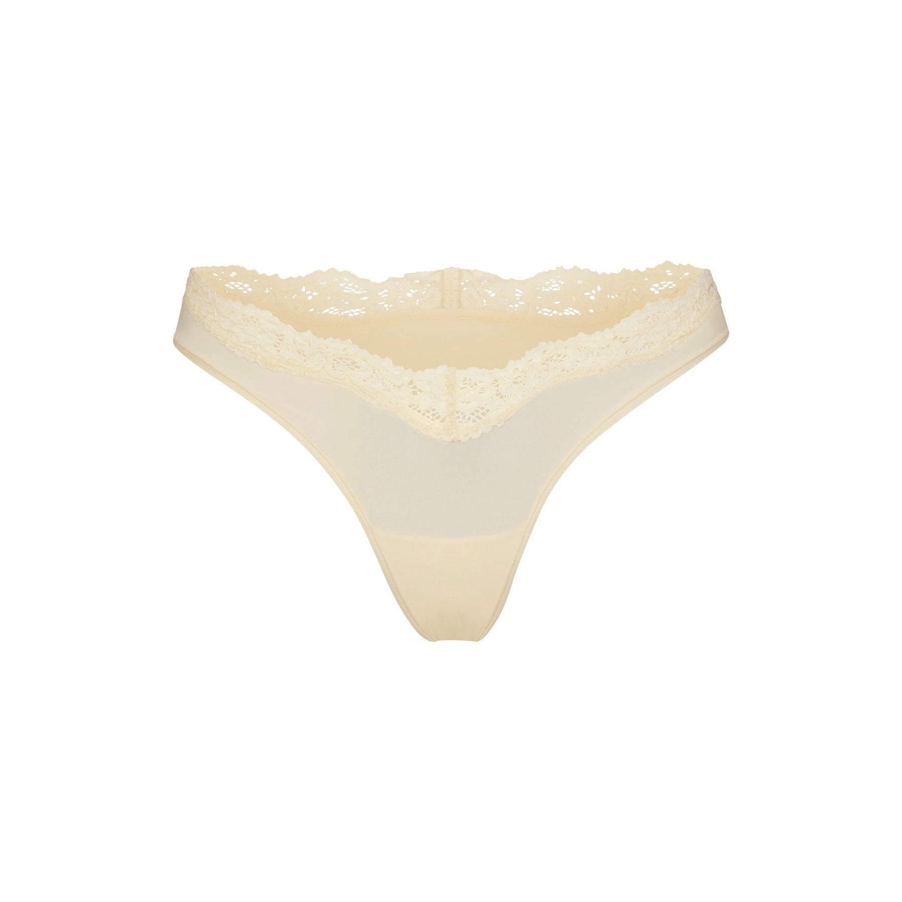 FITS EVERYBODY LACE DIPPED THONG | BUTTER