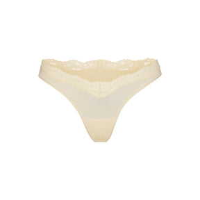 FITS EVERYBODY LACE DIPPED THONG | BUTTER