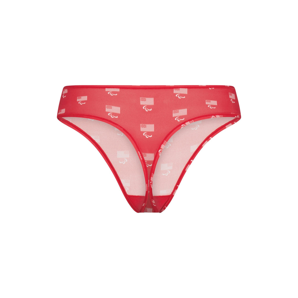 SKIMS FOR TEAM USA FITS EVERYBODY ADAPTIVE PARALYMPIC THONG | RED