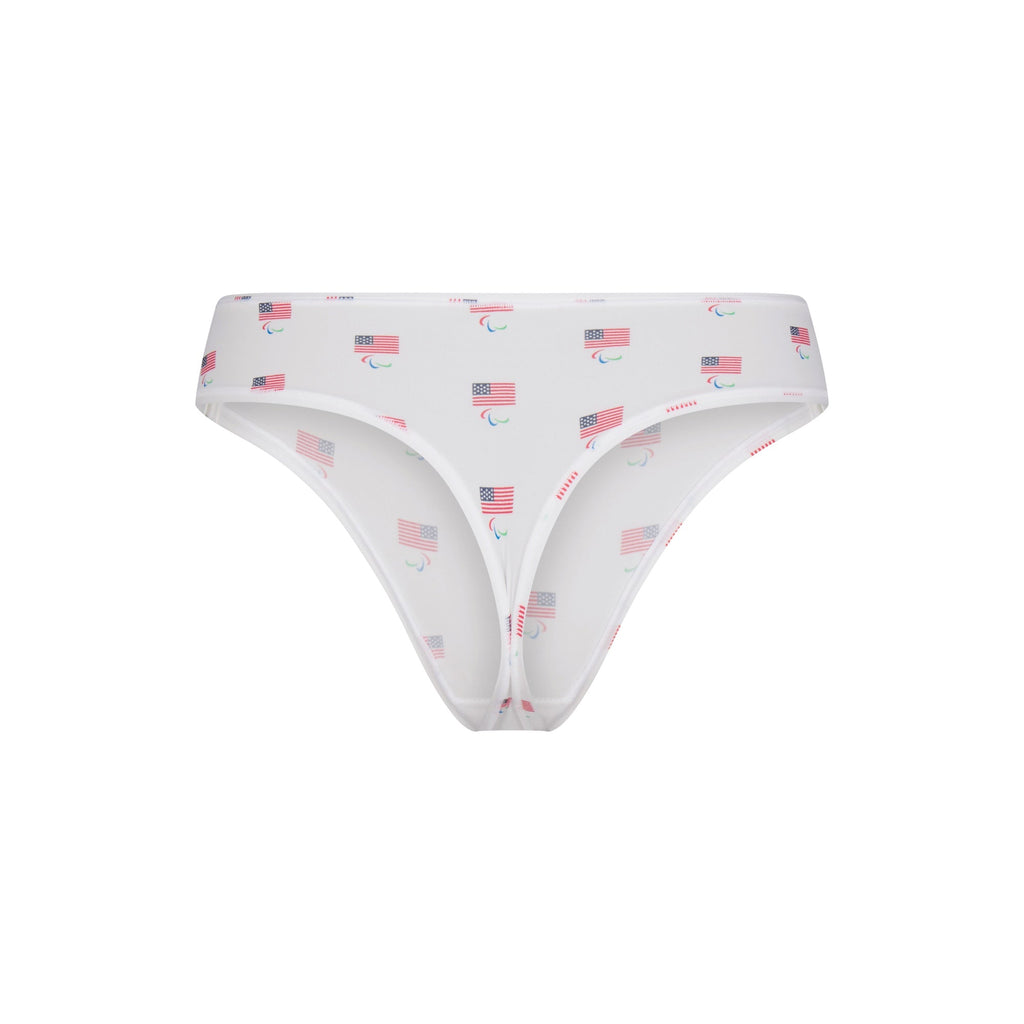 SKIMS FOR TEAM USA FITS EVERYBODY ADAPTIVE PARALYMPIC THONG | WHITE