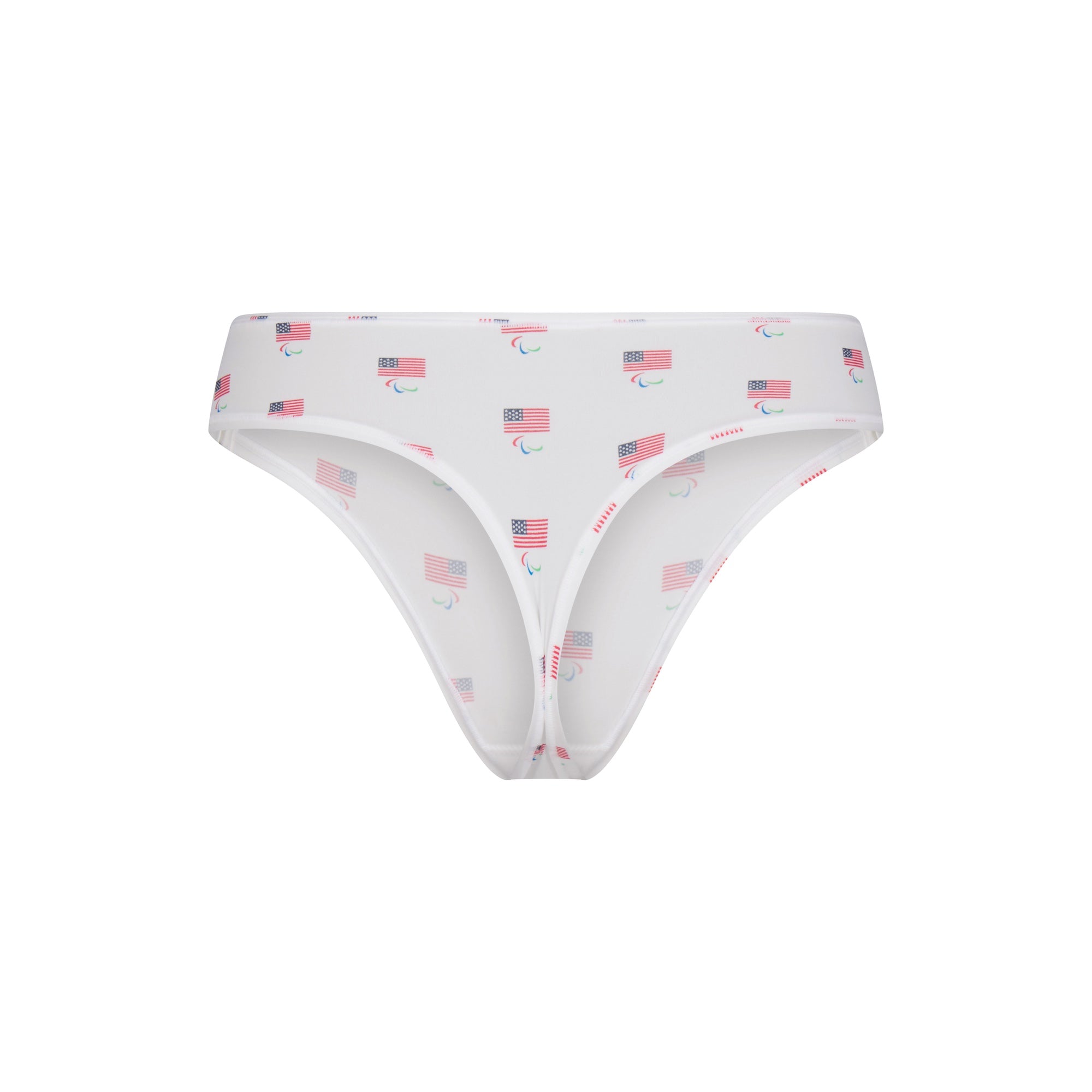 SKIMS FOR TEAM USA FITS EVERYBODY ADAPTIVE PARALYMPIC THONG | WHITE
