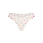FITS EVERYBODY LACE DIPPED THONG | MARBLE CANDY HEART PRINT
