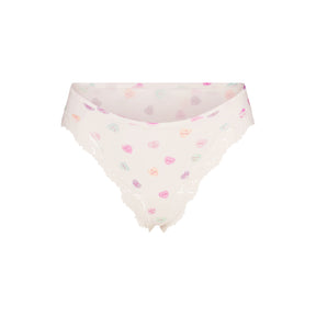 FITS EVERYBODY LACE TANGA | MARBLE CANDY HEART PRINT