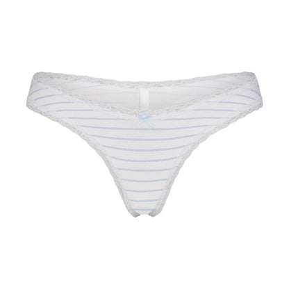 Lightweight Cotton Lace Thong