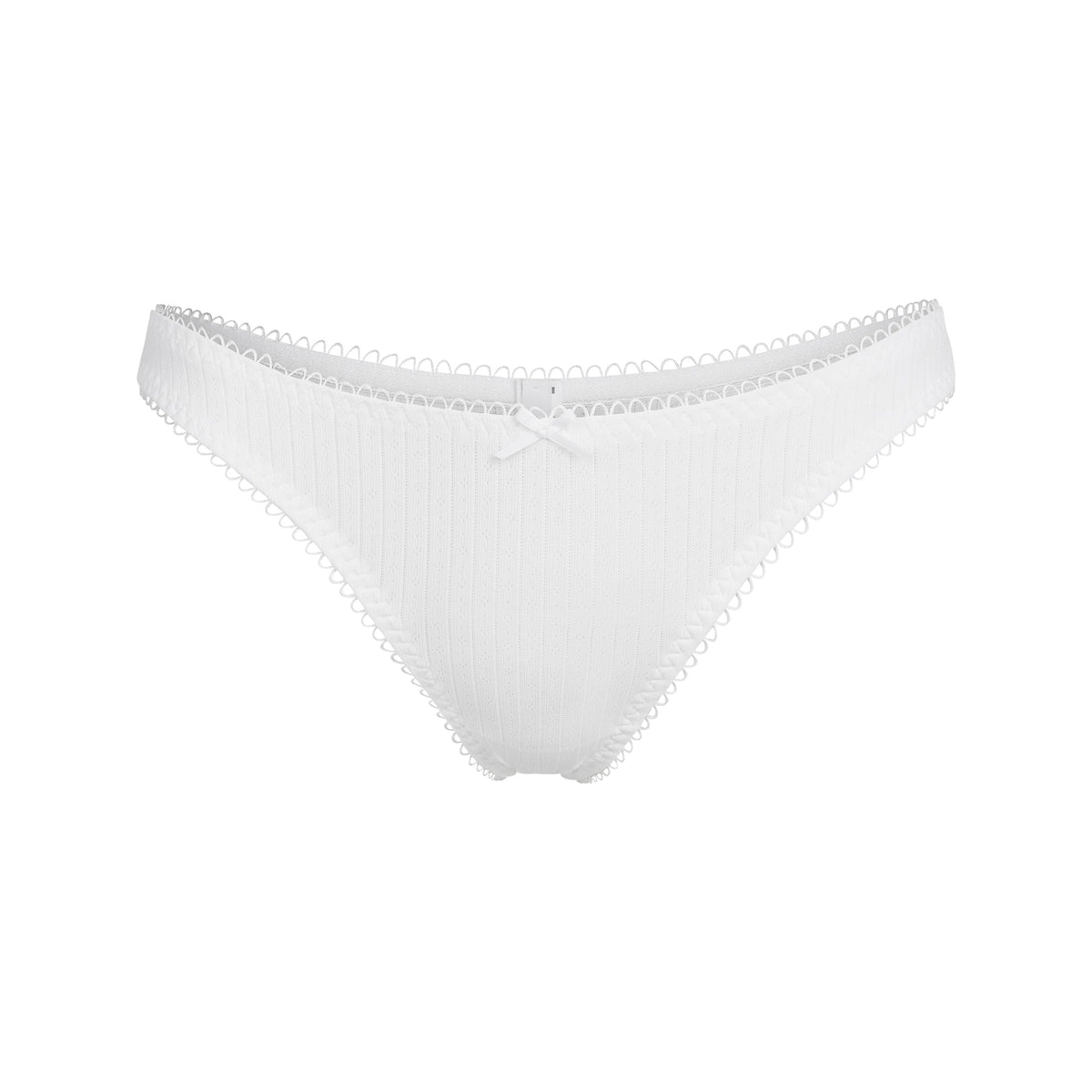 POINTELLE DIPPED THONG | SNOW