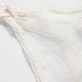 SPRING INTIMATES STRING THONG | MARBLE BOW TULLE