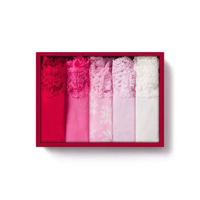 FITS EVERYBODY LACE DIPPED THONG 5-PACK | BUBBLE GUM MULTI
