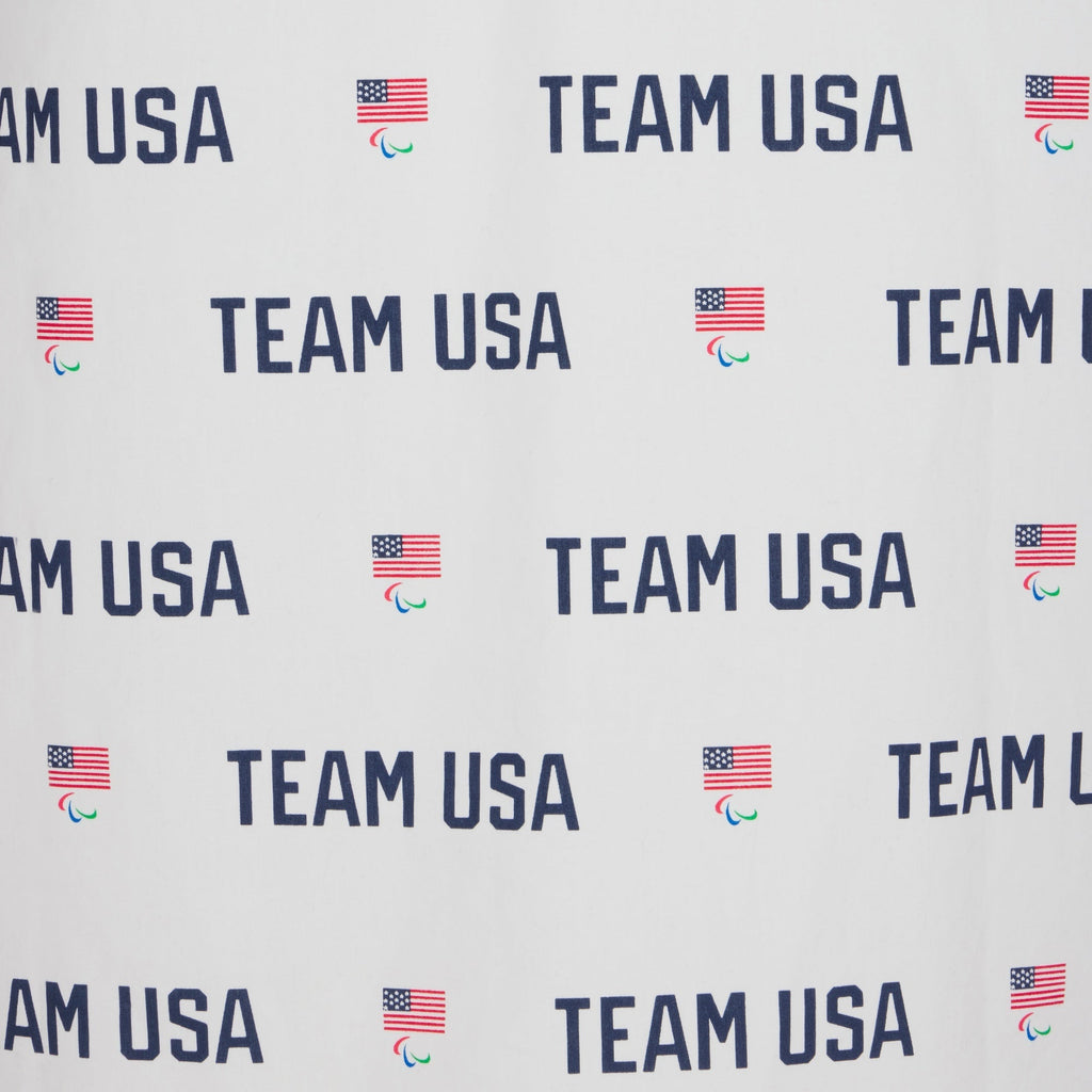 SKIMS FOR TEAM USA COTTON POPLIN SLEEP PARALYMPIC BOXER | WHITE