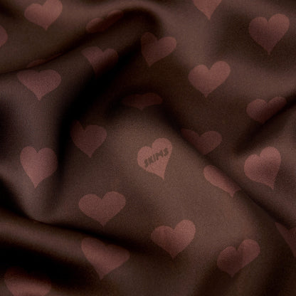 SATEEN SLEEP MENS 3" BOXER SHORT | COCOA HEART HALFDROP