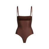 SKIMS BODY CORE SCULPT OPEN BUST THONG BODYSUIT | COCOA