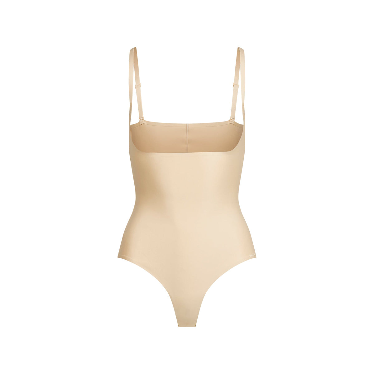 SKIMS BODY CORE SCULPT OPEN BUST THONG BODYSUIT | SAND