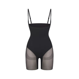 Power Mesh Shapewear Core Sculpt Open Bust Mid Thigh Bodysuit