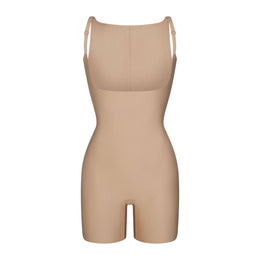 Skims Body Core Sculpt Back Smoothing Open Bust Mid Thigh Bodysuit