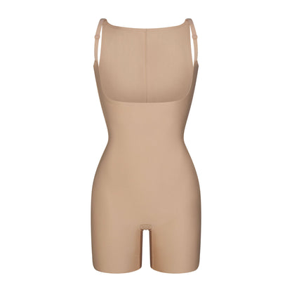 Skims Body Core Sculpt Back Smoothing Open Bust Mid Thigh Bodysuit